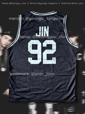 Black unisex BTS Jin jersey!